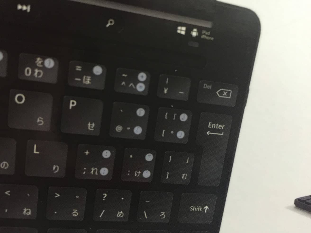 Universal Mobile Keyboardのズームアップ写真