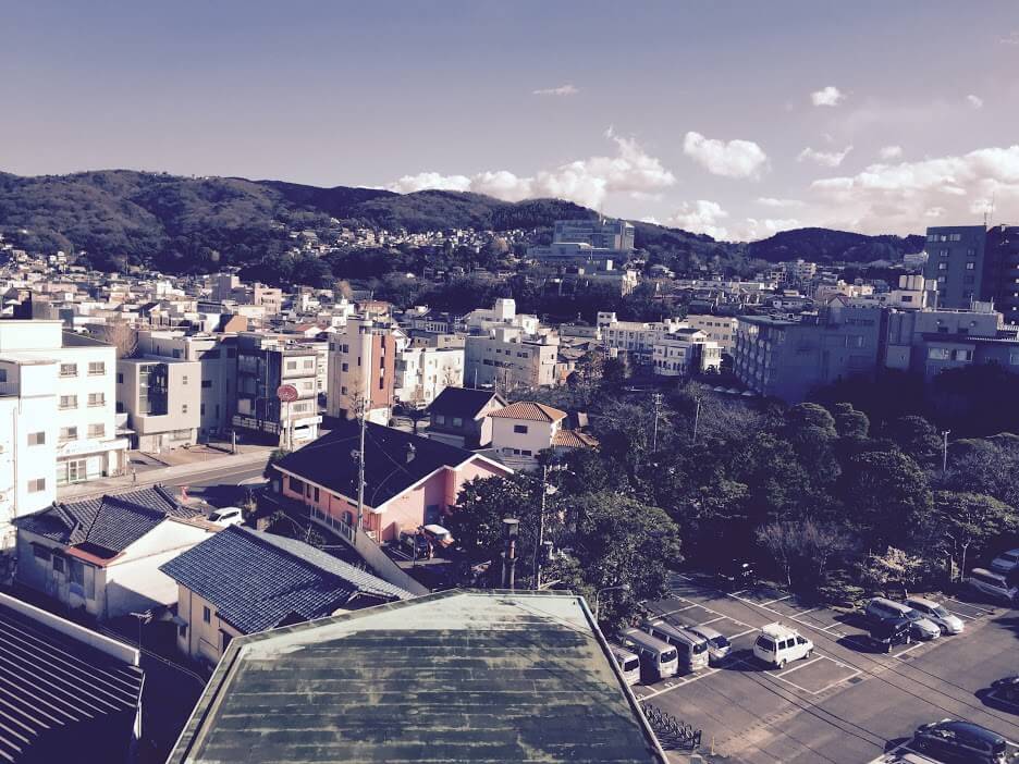 旅館のバルコニーから見える景色1