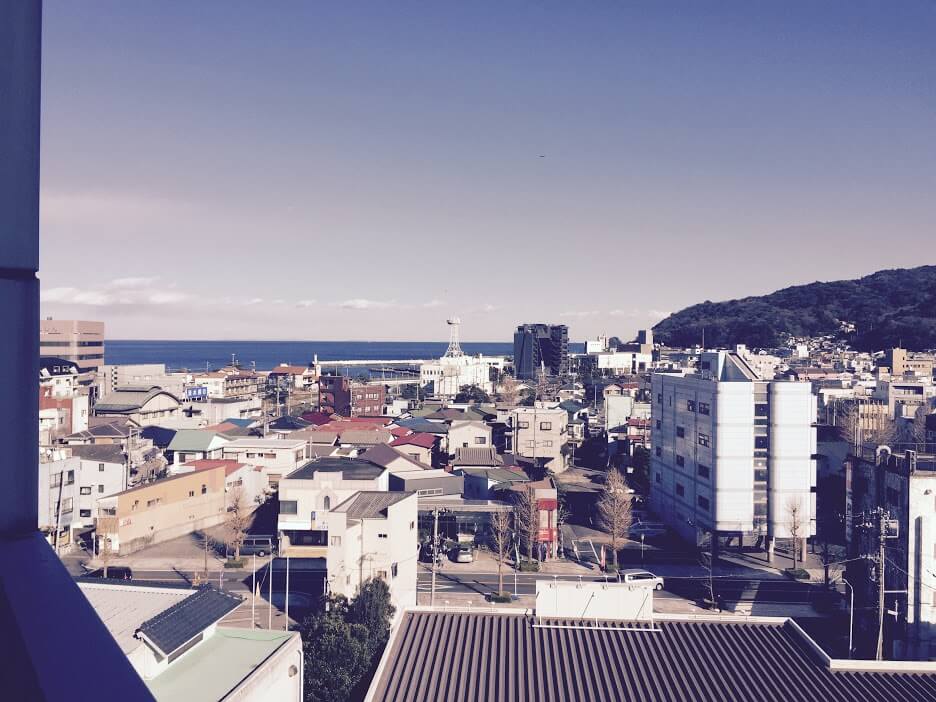 旅館のバルコニーから見える景色2