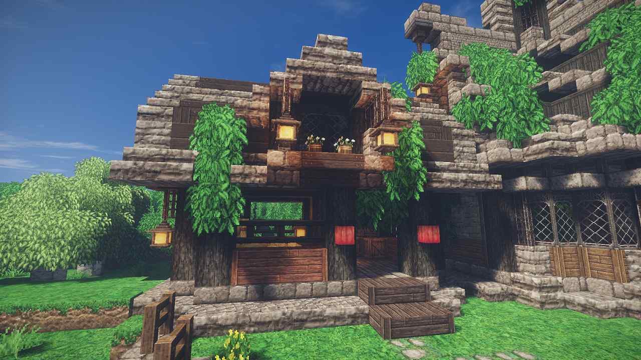 Minecraft マイクラ集落に 農家さん がやってきた 農家の自宅とはたけの建築 ひきこもりニートの日常